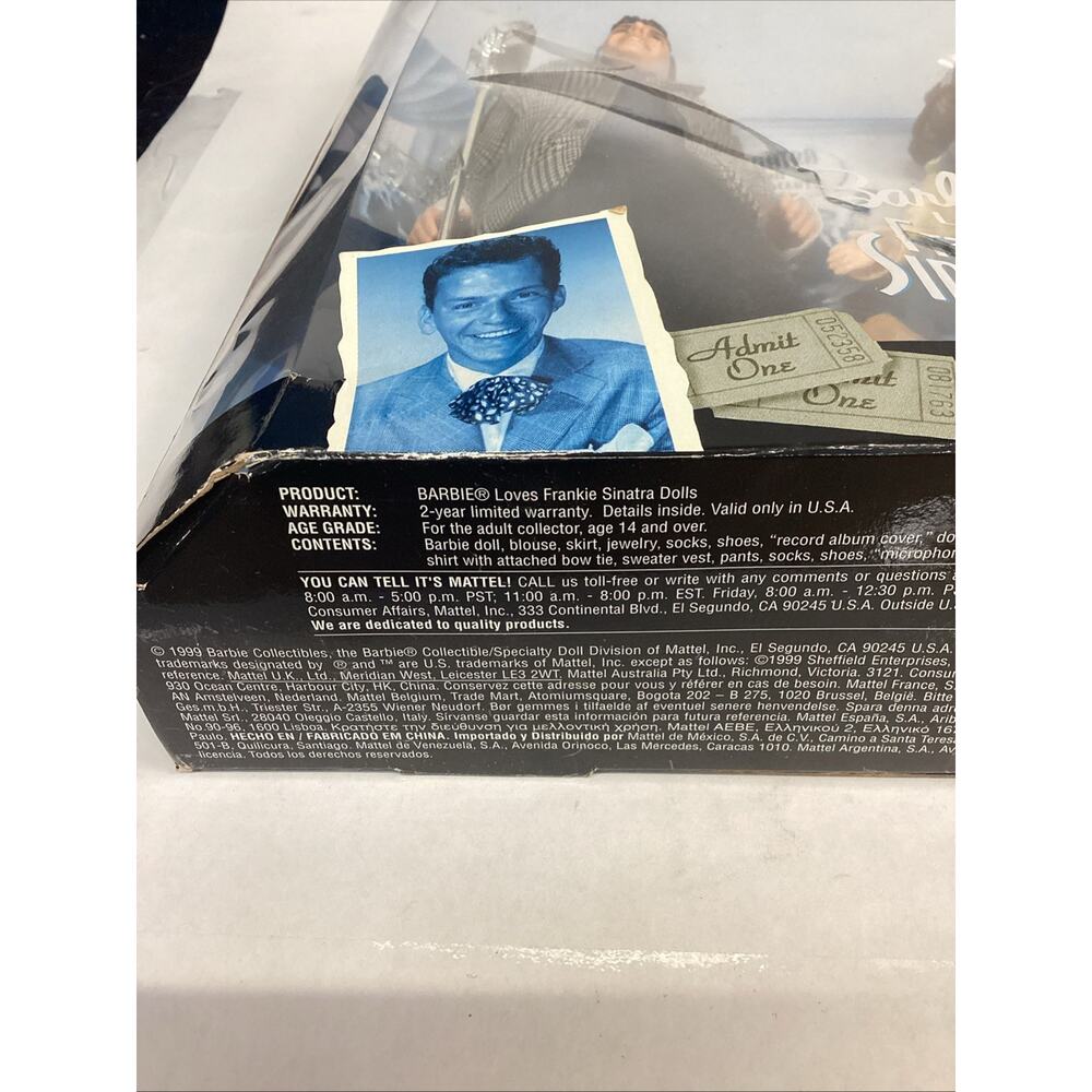 Mattel Barbie Loves Frank Sinatra Collector Edition 2-Doll Set 1999 - Picture 10 of 12